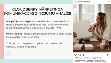 Presentations 'Integrētās mārketinga komunikācijas novērtēšana - Cloudberry', 12.