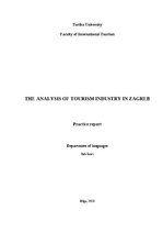 Research Papers 'The analysis of tourism industry in Zagreb', 1.
