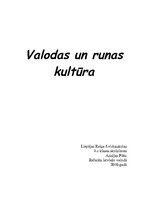 Research Papers 'Valodas un runas kultūra', 1.