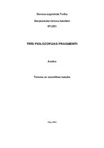 Essays 'Analīze par 3 filozofijas fragmentiem (Kaneti, Nīče, Rasels)', 1.