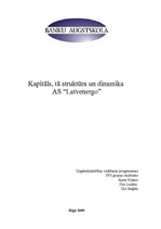 Research Papers 'Kapitāls, tā struktūra un dinamika a/s "Latvenergo"', 1.