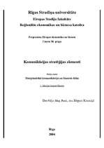 Research Papers 'Komunikācijas stratēģijas elementi', 1.