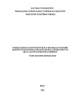 Essays 'Psiholoģiskie un kontekstuālie faktori, kas ietekmē skolēnu iesaistīšanos, piesa', 1.