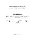 Research Papers 'Latvijas un Īrijas demogrāfiskās situācijas analīze', 1.