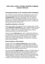 Summaries, Notes 'Hetitu vēsture, kultūra, mitoloģija, sabiedrība un kultūras mantojums', 1.