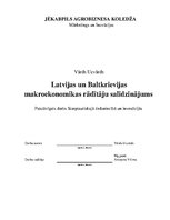 Research Papers 'Latvijas un Baltkrievijas salīdzinājums', 1.