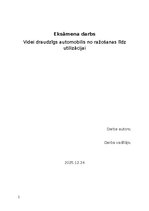 Research Papers 'Videi draudzīgs automobilis no ražošanas līdz utilizācijai', 1.