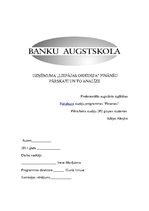 Research Papers 'Uzņēmuma "Liepājas orhideja" finanšu pārskati un to analīze', 1.