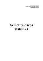 Research Papers 'Semestra darbs statistikā', 1.