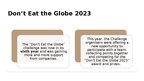 Presentations 'Don't Eat the Globe 2023', 4.
