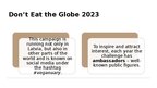Presentations 'Don't Eat the Globe 2023', 9.