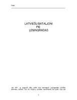 Research Papers 'Latviešu bataljoni pie Ļeningradas', 1.