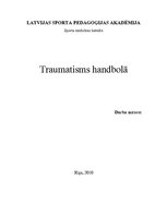 Summaries, Notes 'Traumatisms handbolā', 1.