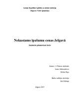 Term Papers 'Nekustamo īpašumu cenas Jelgavā', 1.