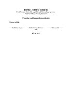 Practice Reports 'Finanšu vadības prakses atskaite', 1.