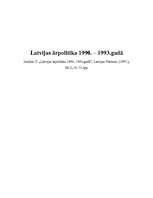 Summaries, Notes 'Latvijas ārpolitika (1990. – 1993.)', 1.