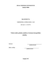 Research Papers 'Valsts sociālo pabalstu saistība ar Latvijas demogrāfisko attīstību', 1.
