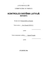 Research Papers 'Kontroles sistēma Latvijā', 1.
