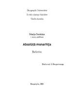 Research Papers 'Absolūta monarhija', 1.