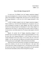 Essays 'Origins of language', 1.