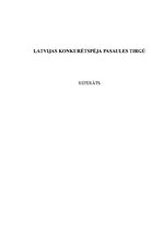 Research Papers 'Latvijas konkurētspēja pasaules tirgū', 1.