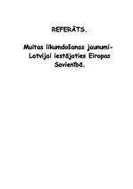 Research Papers 'Muitas likumdošanas jaunumi, Latvijai iestājoties Eiropas Savienībā', 1.