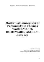 Essays 'Modernist Conception of Personality in Wolfe's "Look Homeward Angel"', 1.