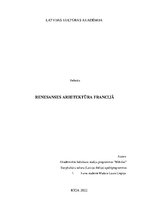 Research Papers 'Renesanses laika arhitektūra Francijā', 1.