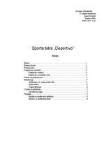 Business Plans 'Sporta bārs „Deportivo”', 1.