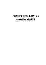 Research Papers 'Sieviešu loma Latvijas tautsaimniecībā', 1.