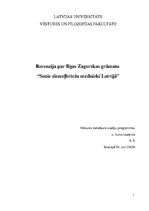 Essays 'Recenzija par Ilgas Zagorskas grāmatu  "Senie ziemeļbriežu mednieki Latvijā"', 1.