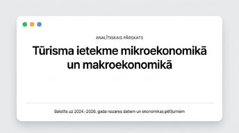 Presentations 'Tūrisma ietekme mikroekonomikā un makroekonomikā', 1.