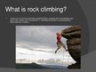 Presentations 'Rock climbing', 2.