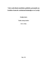 Research Papers 'Valsts nodrošinātās juridiskās palīdzības pieejamība un kvalitātes kontroles meh', 1.