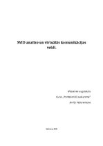 Research Papers 'SVID analīze un virtuālās komunikācijas veidi', 1.