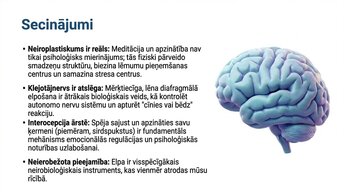Presentations 'Kā meditācija un relaksācijas tehnikas uzlabo smadzeņu darbību', 13.
