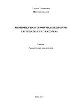 Research Papers 'Probiotikas, probiotikas pārtikā, to ražošana un darbības mehānisms', 1.