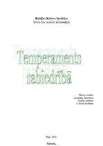 Research Papers 'Temperaments sabiedrībā', 1.