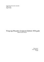 Research Papers 'Urugvaja - pasaules čempioni futbolā 1930.gadā', 1.