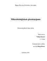 Research Papers 'Mikrobioloģiskais piesārņojums', 1.