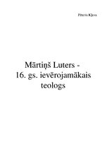 Research Papers 'Mārtiņš Luters - 16.gadsimta ievērojamākais teologs', 1.