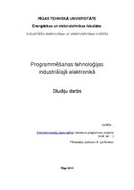 Samples 'Programmēšanas tehnoloģijas industriālajā elektronikā', 1.