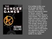 Presentations '"The Hunger Games" by Suzanne Collins', 4.