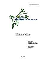 Business Plans 'SIA "Aditi travels"', 1.