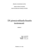 Research Papers 'Eiropas Savienības pirmsiestāšanās finanšu instrumenti', 1.