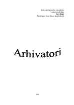 Research Papers 'Arhivatori', 1.