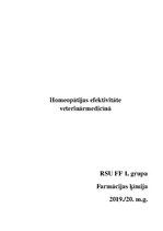 Research Papers 'Homeopātijas efektivitāte veterinārmedicīnā', 1.