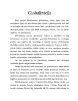 Essays 'Globalizācija', 1.