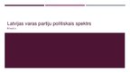 Presentations 'Latvijas varas partiju politiskais spektrs', 1.