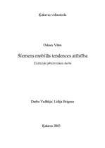 Research Papers 'Siemens mobilās tendences attīstība', 1.